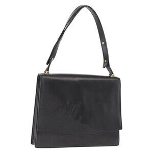 Authentic LOUIS VUITTON Opera Line Delph Shoulder Bag Leather Black M63932 LV